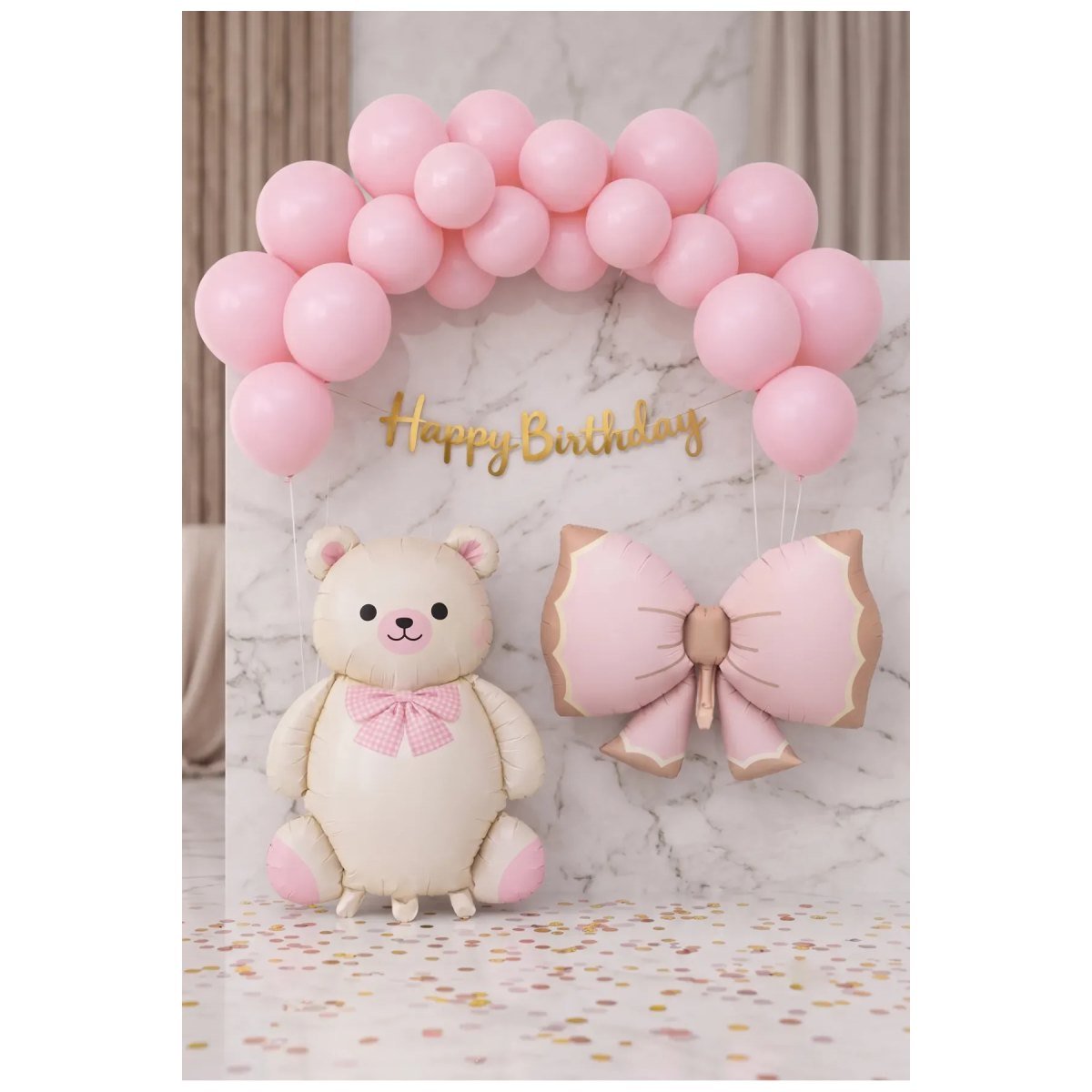 Ayıcık Konsepti Parti Süsleme Seti - Teddy Bear 1 Yaş Doğum Günü Ve Baby Shower Süsleri